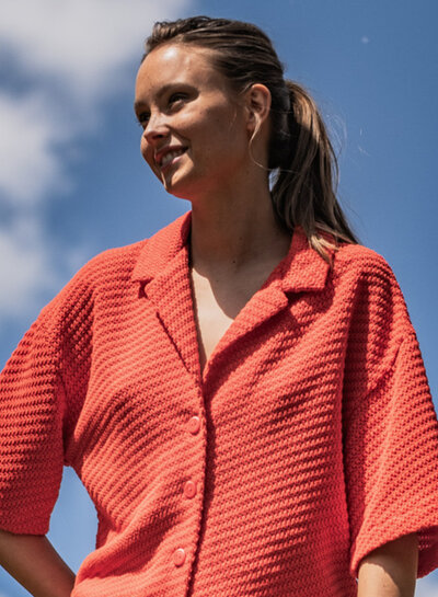 Fibremood big loop knit - rood - Tasha - Tesni