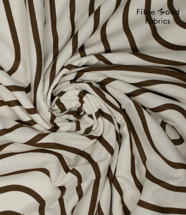 Fibremood abstract blocks linnen katoen blend - Rosemary