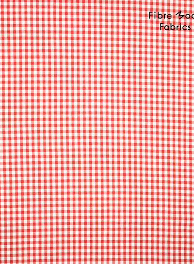 Fibremood seersucker rood en wit - Muriel