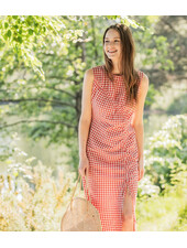 Fibremood seersucker rood en wit - Muriel