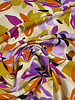 Swafing malis mosterd en lila bloem - viscose