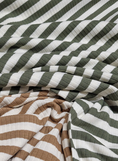 camel streepjes - ribtricot