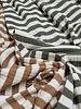 camel stripes - ribbed knit