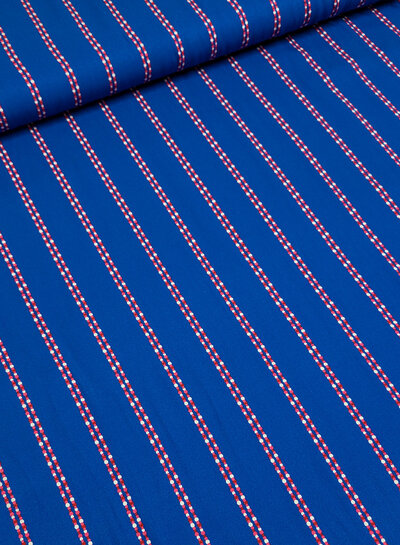 puntos kobalt en rood - viscose