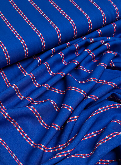 puntos cobalt and red - viscose