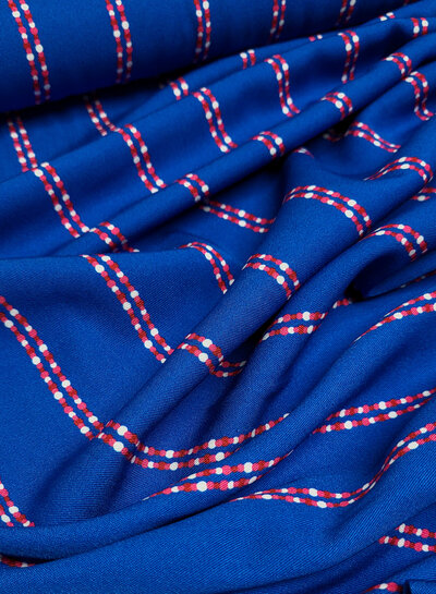 puntos cobalt and red - viscose