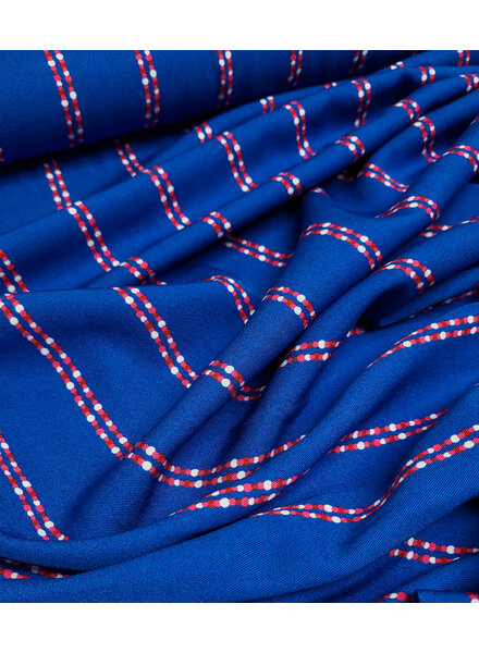 puntos cobalt and red - viscose