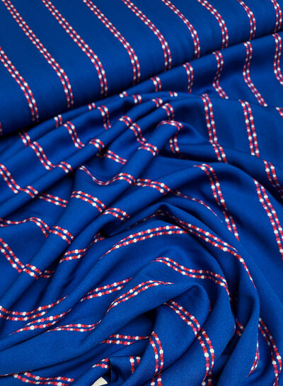 puntos cobalt and red - viscose