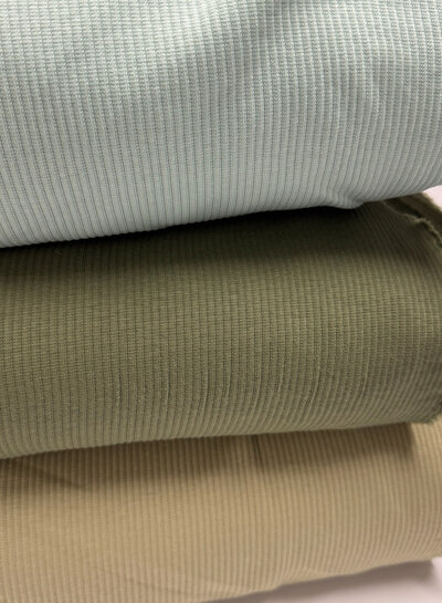 khaki green - soft ribbed knit