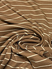 camel with beige stripes - ribbed knit