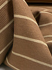 camel met beige streepjes - ribtricot