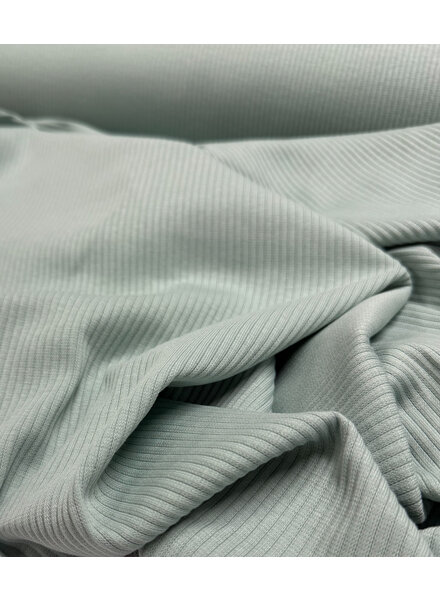 mintblauw - zachte ribtricot