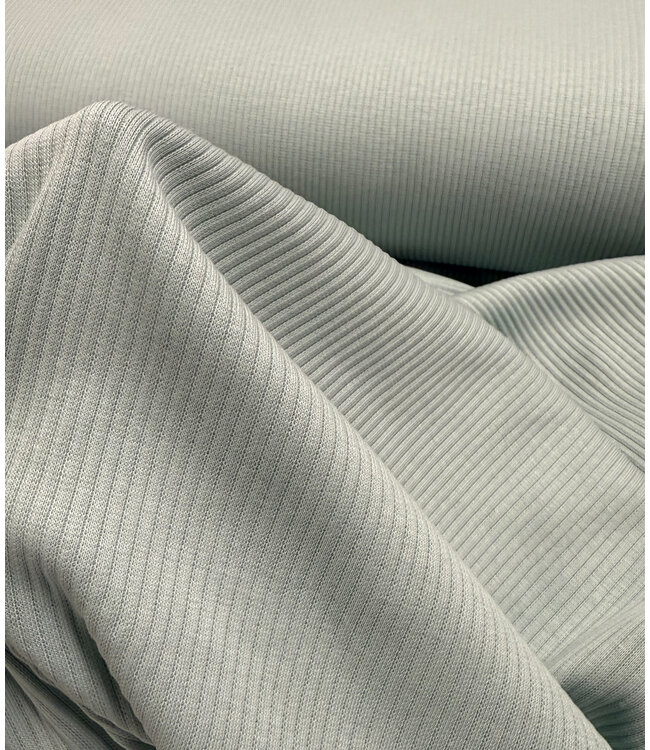 mintblauw - zachte ribtricot
