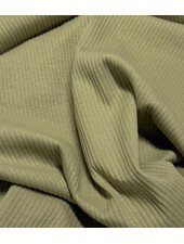 olijfgroen - zachte ribtricot