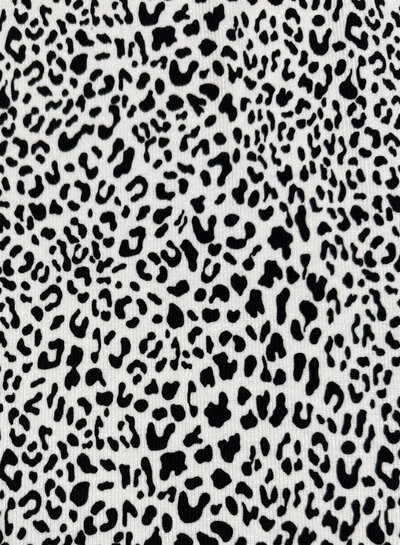 leopard black&white - ribbed jersey