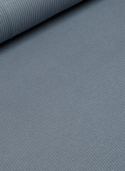 jeansblauw- zachte ribtricot