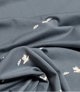 birds indigo - jersey