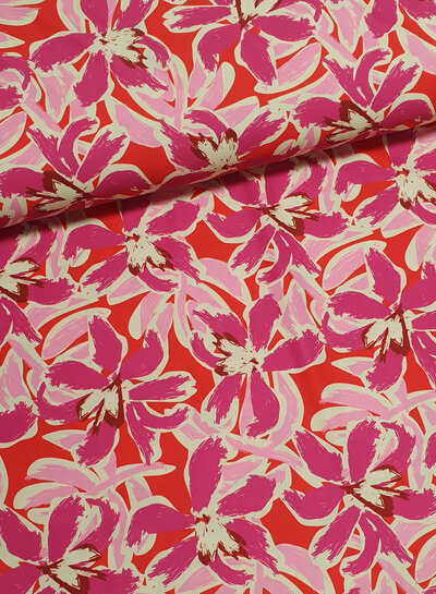 Madeline pink flowers - swimwear - lycra - UV resistant factor 50