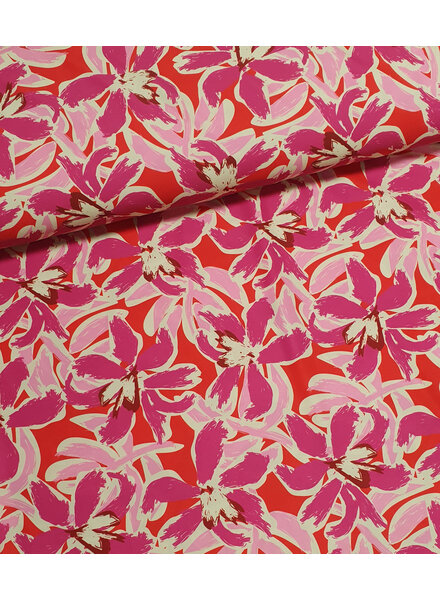Madeline pink flowers - swimwear - lycra - UV resistant factor 50
