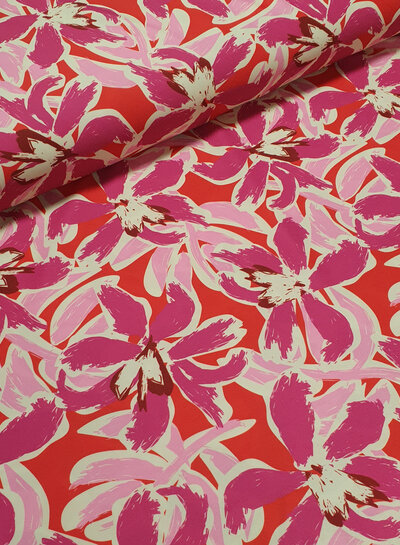 Madeline pink flowers - swimwear - lycra - UV resistant factor 50