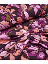 prachtige paarse bloemen  - zachte french terry