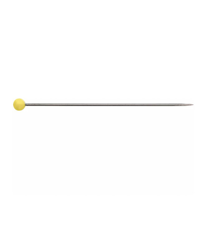 Prym gele glaskopspeldjes - 43 mm lengte 0,60mm diameter (40 g)