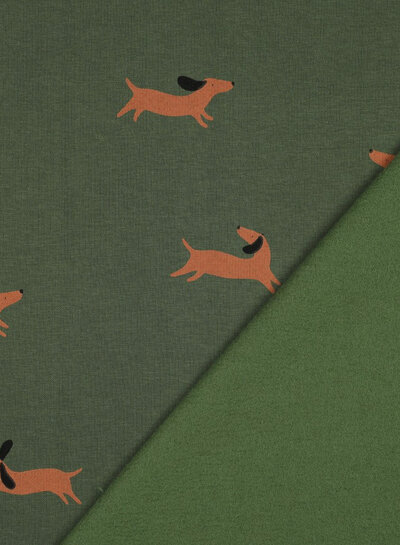 dogs - dark green - thick jogging