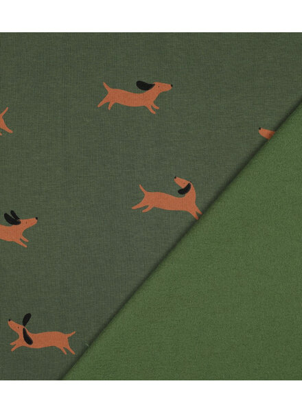 dogs - dark green - thick jogging