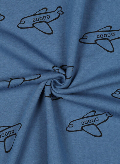 airplanes - blue - thick jogging