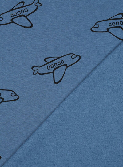 airplanes - blue - thick jogging