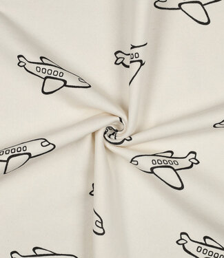 airplanes - off-white - thick jogging bottoms