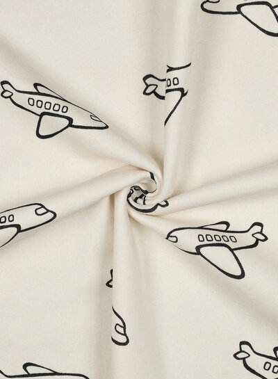 airplanes - off-white - thick jogging bottoms