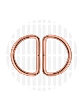 ZipperZoo D-ring 32 mm -  rose goud - verpakt per 2