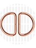 ZipperZoo D-ring 32 mm - rose gold - packed per 2