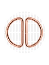 ZipperZoo D-ring 38 mm - rose gold - packed per 2