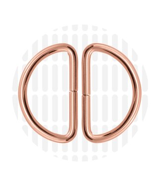 ZipperZoo D-ring 38 mm - rose gold - packed per 2