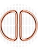 ZipperZoo D-ring 38 mm - rose gold - packed per 2