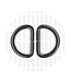 ZipperZoo D-ring 25 mm -  gun metal - verpakt per 2