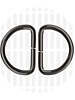ZipperZoo D-ring 32 mm - gun metal - packed per 2