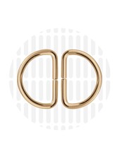 ZipperZoo D-ring 32 mm - gold - packed per 2