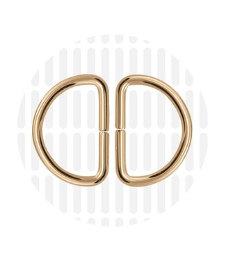 ZipperZoo D-ring 32 mm -  goud - verpakt per 2