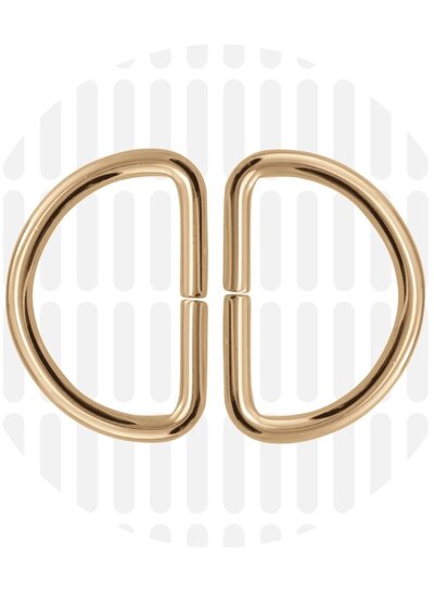 ZipperZoo D-ring 32 mm -  goud - verpakt per 2