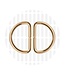 ZipperZoo D-ring 32 mm -  goud - verpakt per 2