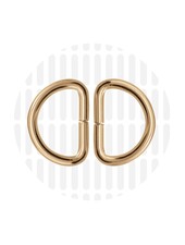 ZipperZoo D-ring 25 mm - gold - packed per 2