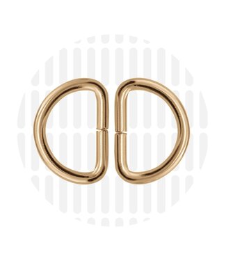 ZipperZoo D-ring 25 mm -  goud - verpakt per 2
