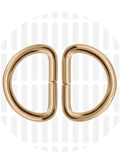 ZipperZoo D-ring 25 mm -  goud - verpakt per 2