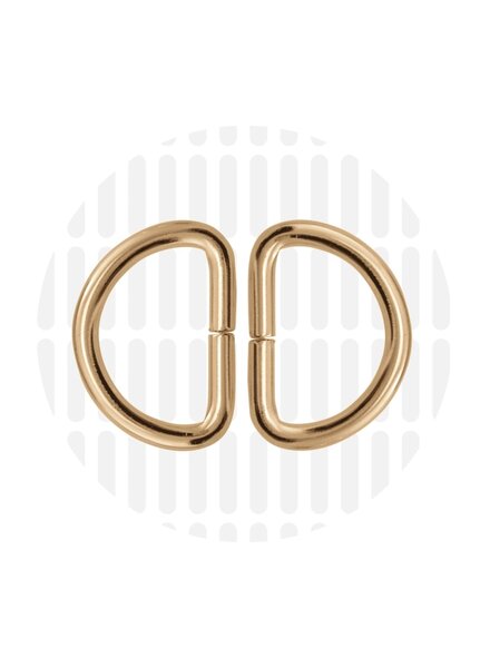 ZipperZoo D-ring 25 mm -  goud - verpakt per 2