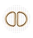 ZipperZoo D-ring 25 mm -  goud - verpakt per 2