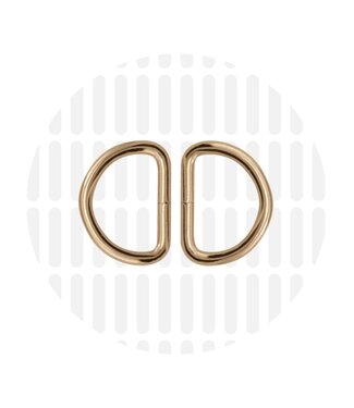 ZipperZoo D-ring 20 mm -  goud - verpakt per 2