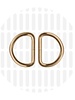 ZipperZoo D-ring 20 mm -  goud - verpakt per 2